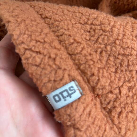 Stio Women's Rawlins Shearling 1/2 Zip Fleece Pullover Maple Brown Cozy Sz M - Picture 7 of 9